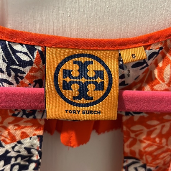 Tory Burch Janetta Flouncy Pleated Silk Dress - Picture 5 of 11